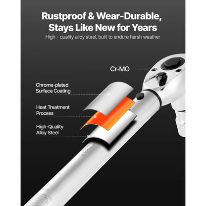 HG-14381206 - Precision Torque Wrench Set, Dual-Direction, Chrome-Plated Finish
