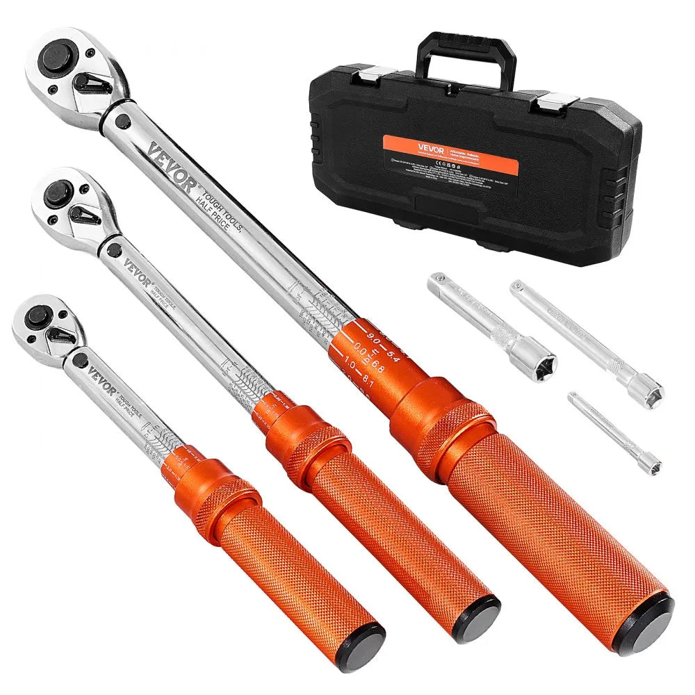 HG-14381206 - Precision Torque Wrench Set, Dual-Direction, Chrome-Plated Finish