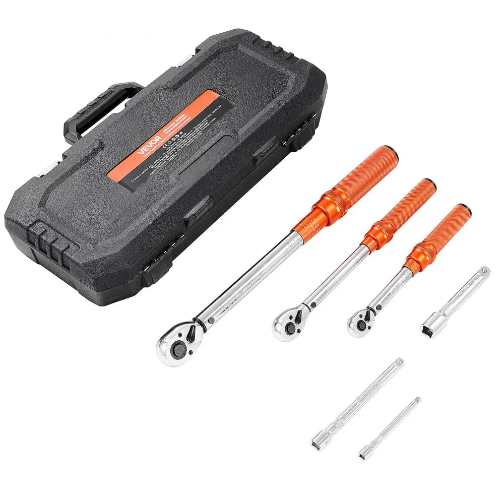 HG-14381206 - Precision Torque Wrench Set, Dual-Direction, Chrome-Plated Finish