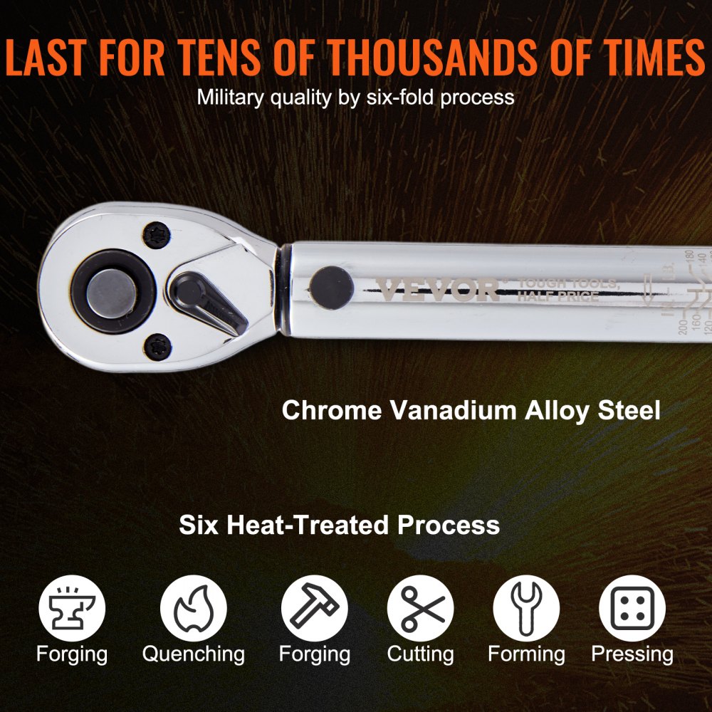 16200INLB - High-Precision 1/4" Torque Wrench with Click Mechanism