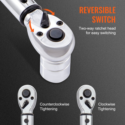 16200INLB - High-Precision 1/4" Torque Wrench with Click Mechanism