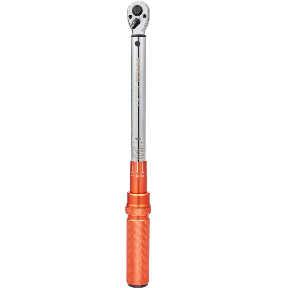 17080FTLB - Precision 3/8" Click Torque Wrench, 10-80ft.lb, Ergonomic Grip