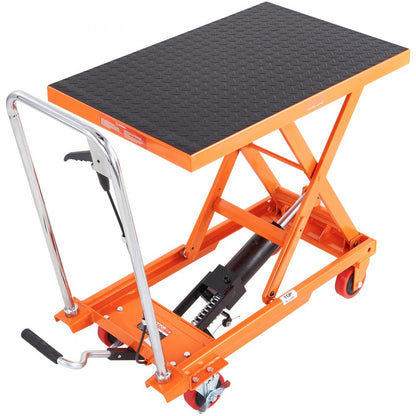 TF23 - 500lbs Hydraulic Lift Table Cart with Non-Slip Pad, Durable Steel