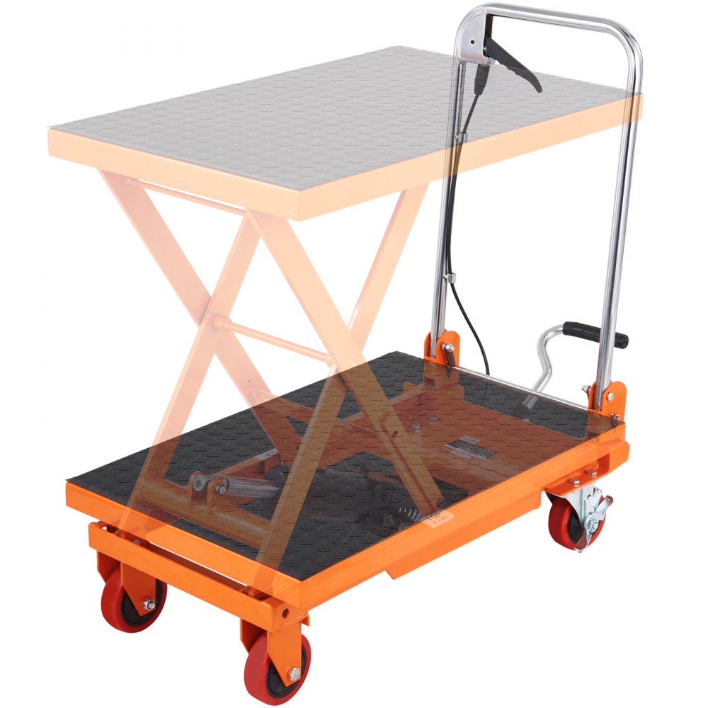 TF15 - Durable Hydraulic Lift Cart, 330lbs Capacity, 28.5" Lift Height