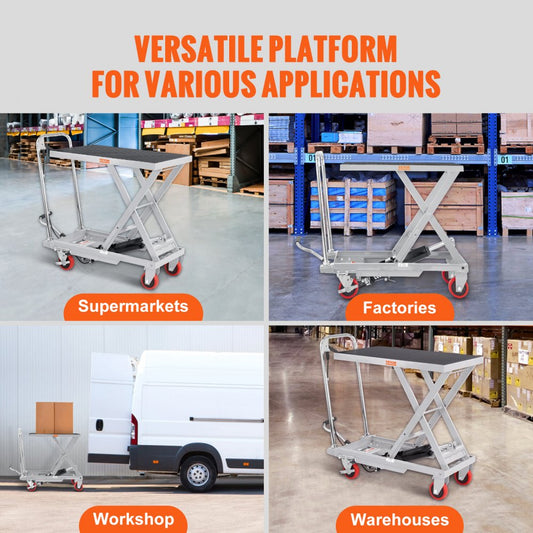 TF23 - 500lbs Hydraulic Lift Table Cart for Easy Heavy Lifting