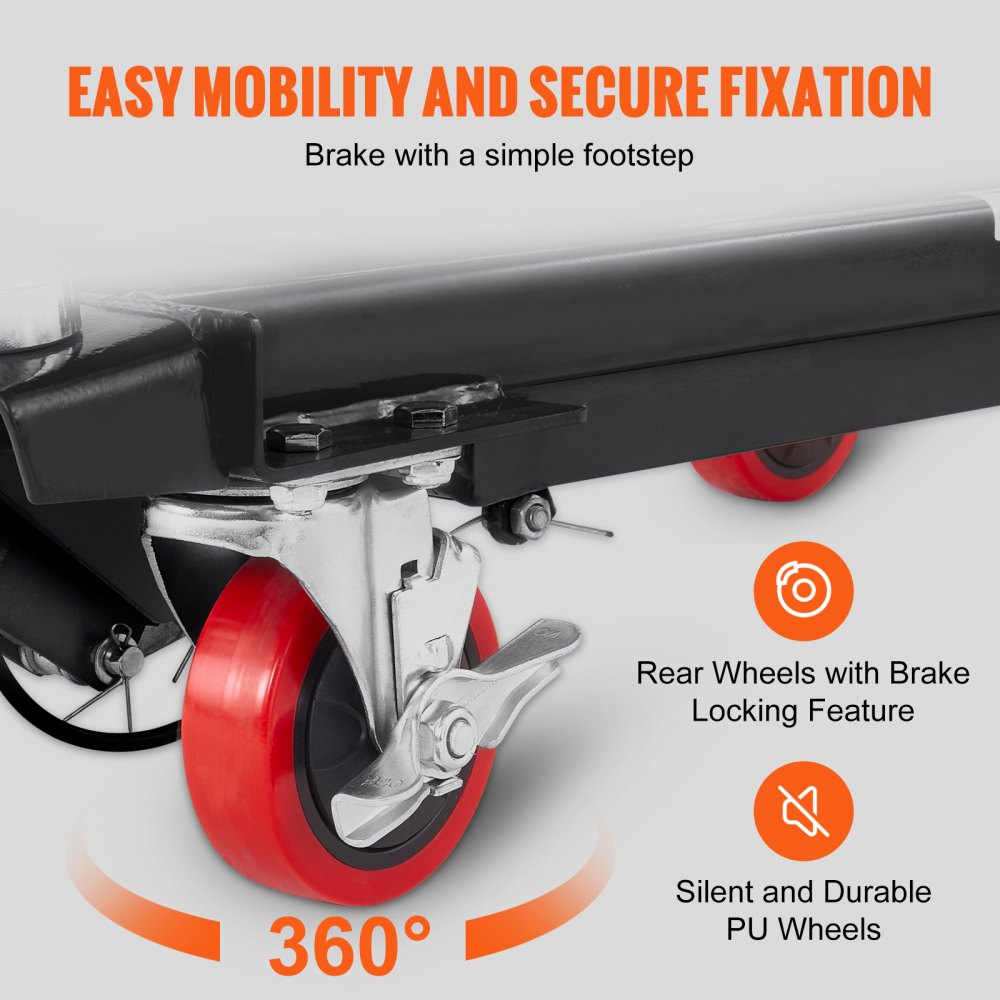 TF23 - Heavy-Duty Hydraulic Lift Table Cart, 9-28.5" Lift, 500lbs Capacity