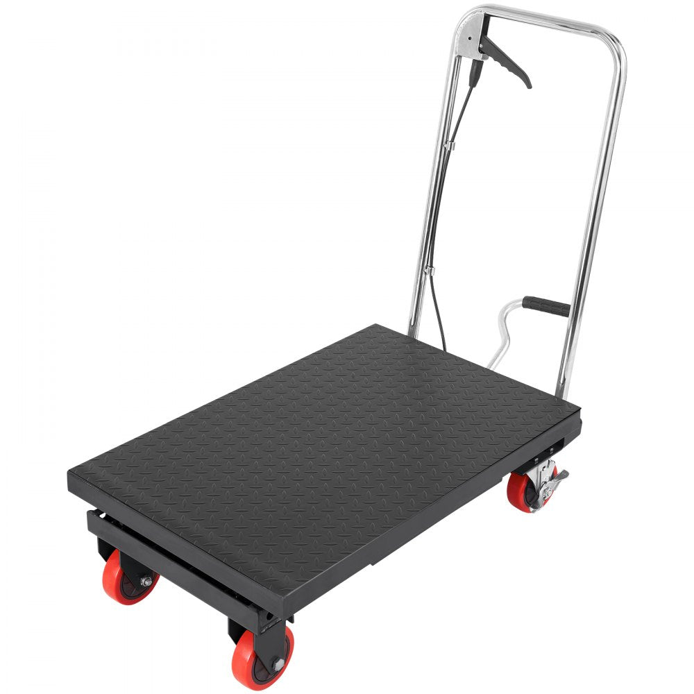 TF23 - Heavy-Duty Hydraulic Lift Table Cart, 9-28.5" Lift, 500lbs Capacity