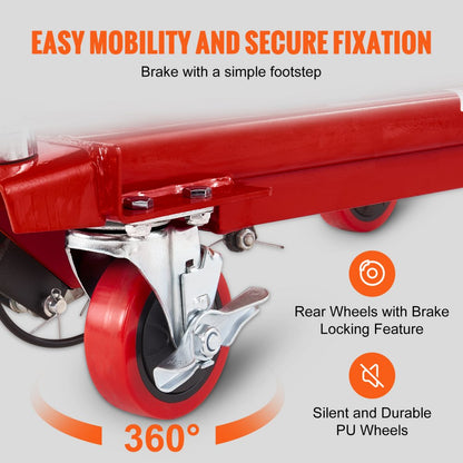 TF23 - 500lbs VEVOR Hydraulic Lift Table Cart, 28.5" Height, 4-Wheel Design