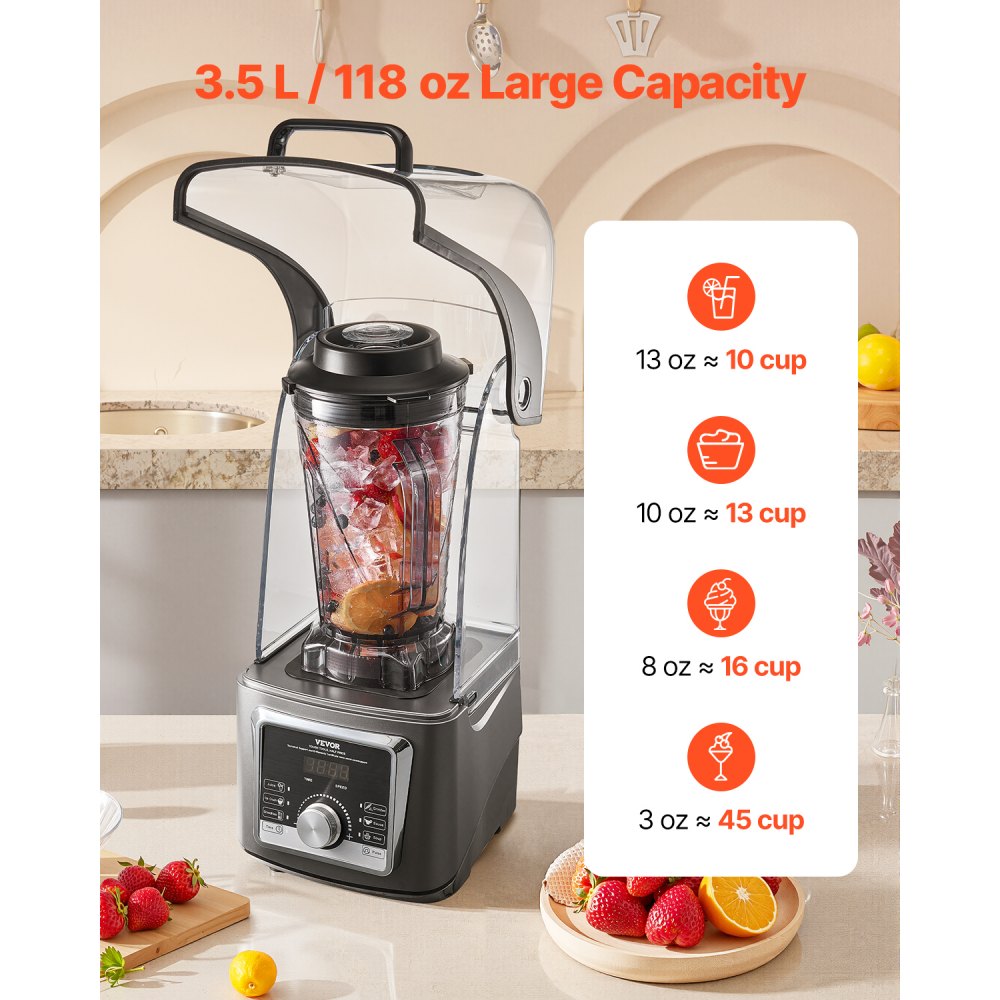 HS-213 2.5L - 1400W High-Speed Blender for Smoothies & More