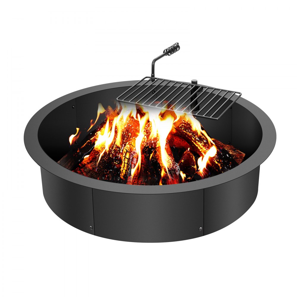 VOLD-31-8.5-Y - 35-Inch Durable Carbon Steel Fire Pit Ring for DIY Fires