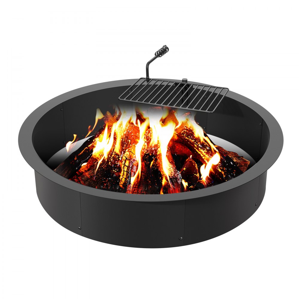 VOLD-36-8.5-Y - 40" Durable Carbon Steel Fire Pit Ring for Outdoor Use