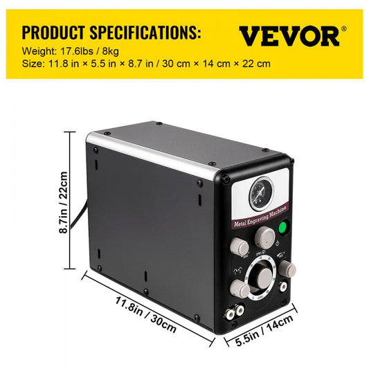 HH-G01 - Pneumatic Engraving Machine with Adjustable Speed and Dual-Stage Regulator