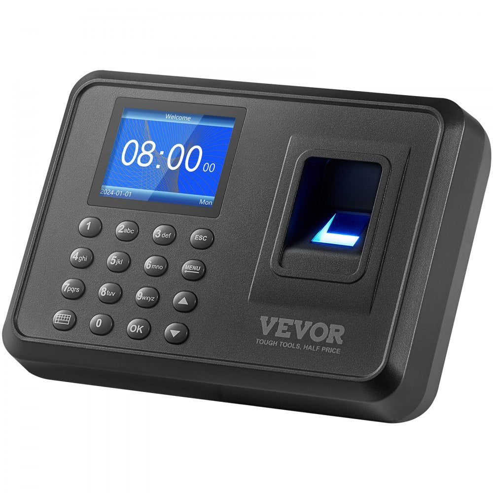 F01H - VEVOR Fingerprint Attendance Clock with 2.4" Display & USB Export