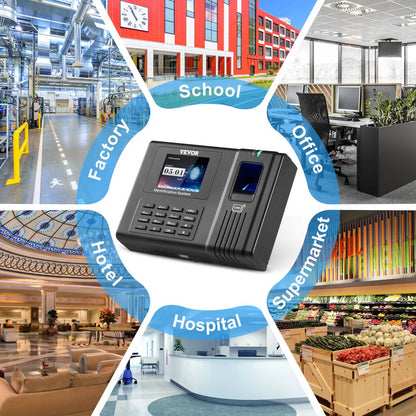 TM1000 - Advanced Attendance Clock with Fingerprint, PIN & RFID Verification