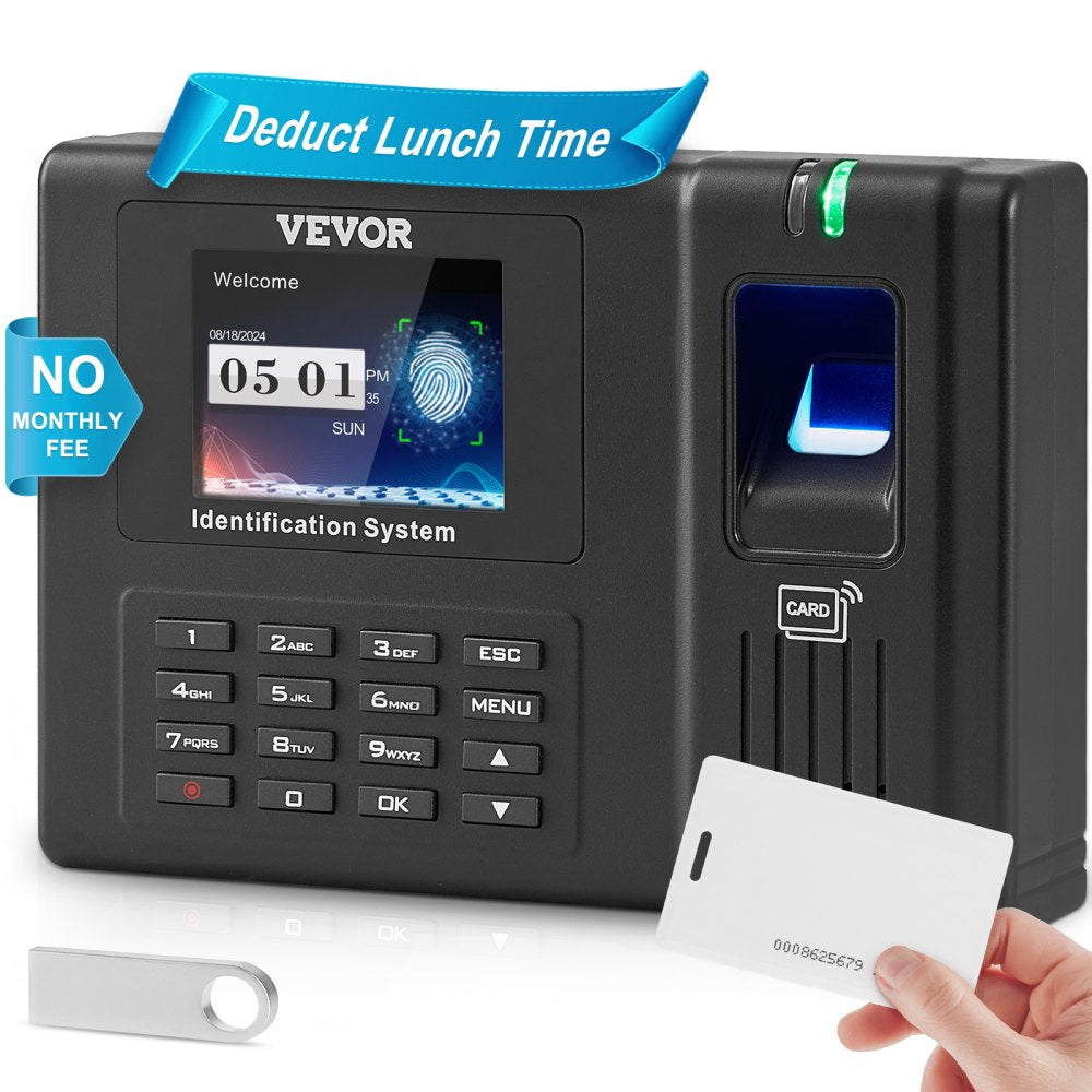 TM1000 - Advanced Attendance Clock with Fingerprint, PIN & RFID Verification