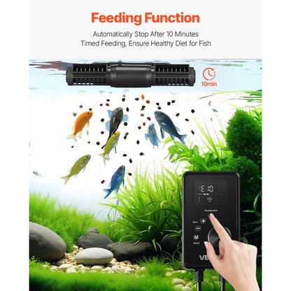 EB-V11 - 15W Adjustable Aquarium Wave Maker Pump, 1428 GPH, 360° Flow Control