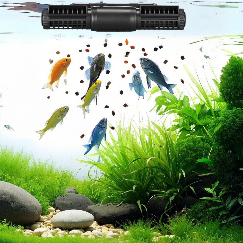 EB-V11 - 15W Adjustable Aquarium Wave Maker Pump, 1428 GPH, 360° Flow Control