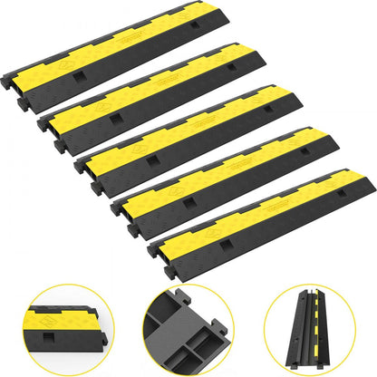 VV-2CGXB-5PCS - 40" Heavy-Duty Rubber Cable Protector Ramp for 11,000 lbs