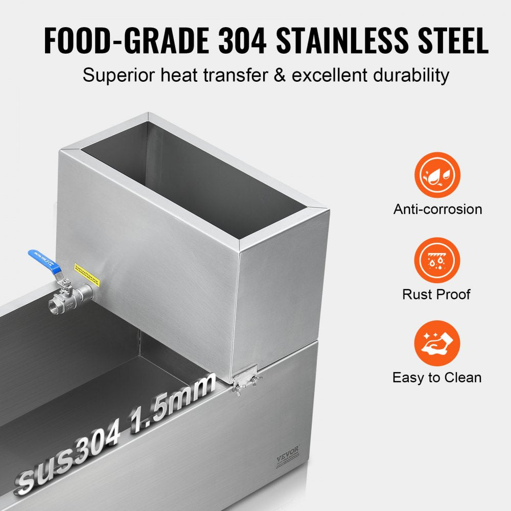 ZFQ-74L-TB Large 19.6 Gallon Maple Syrup Evaporator with Thermometer