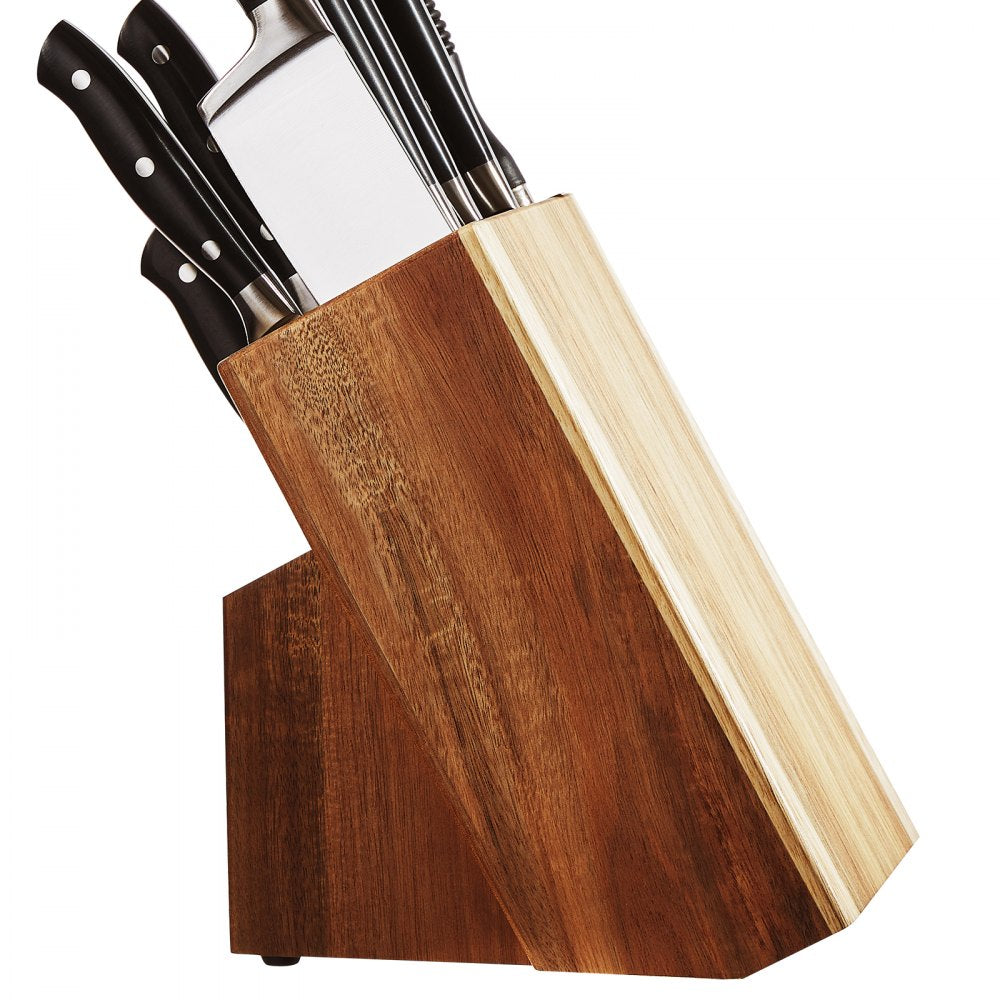 CH23015 - 15-Slot Acacia Wood Knife Block for Organized Kitchen