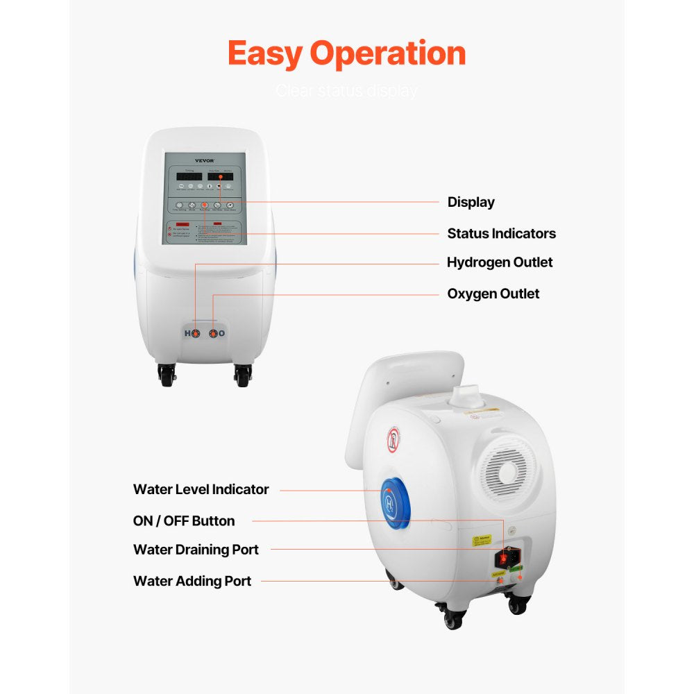 EHM-HO1500-PRO - Dual-Port Hydrogen Inhaler, 99.99% Pure, 1-2 Users