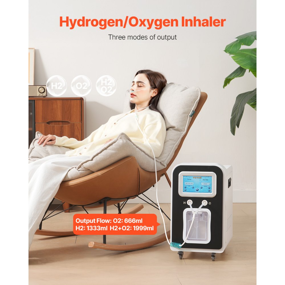 EHM-HO2000 - Dual-Port Hydrogen Inhaler, 1800ml/min, Low Noise & Portable
