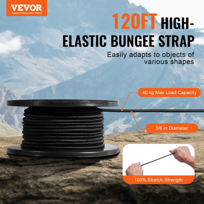 DJ-BR003 - 120ft Heavy-Duty Bungee Cords for Secure Storage and Transport