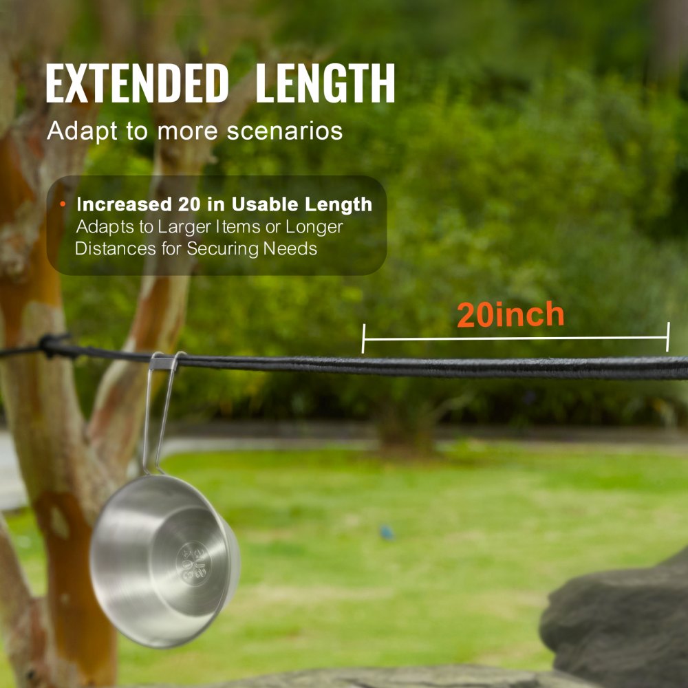 DJ-BR003 - 120ft Heavy-Duty Bungee Cords for Secure Storage and Transport