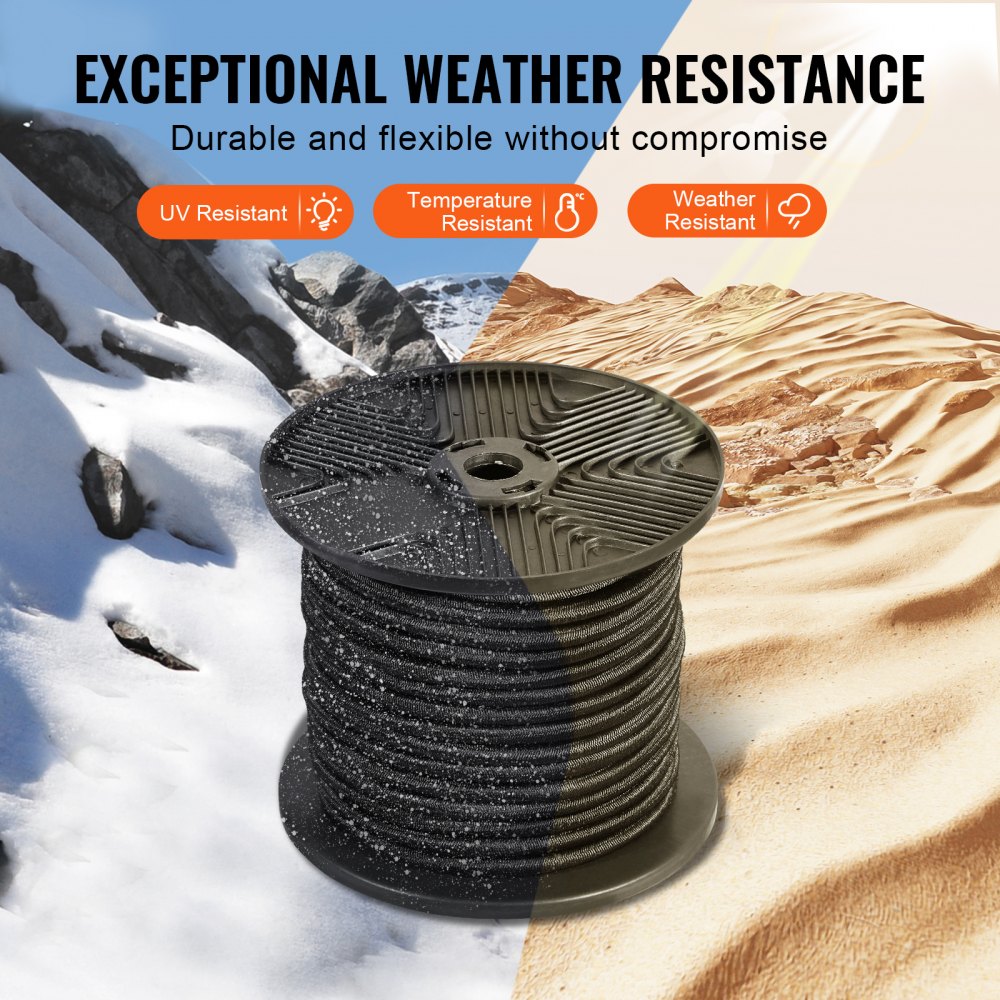 DJ-BR002 - 120ft Heavy-Duty Elastic Bungee Cord for Versatile Storage Solutions