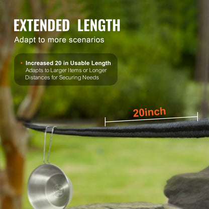 DJ-BR002 - 120ft Heavy-Duty Elastic Bungee Cord for Versatile Storage Solutions