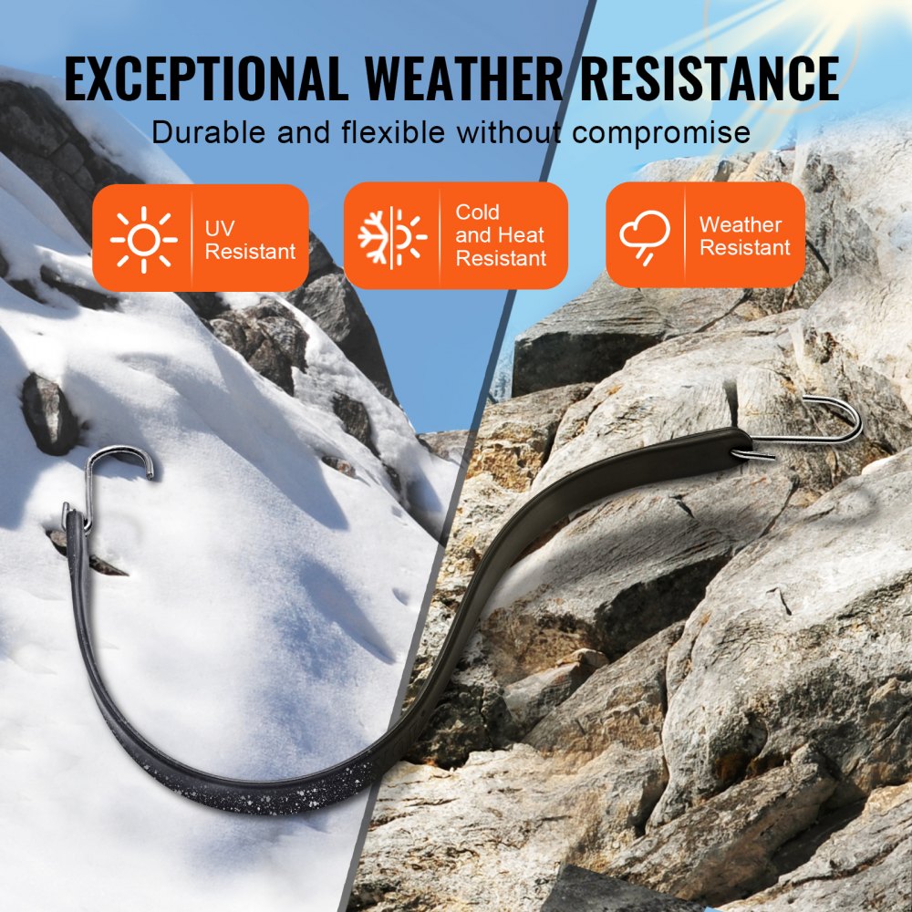 HMTLS-01 - Heavy-Duty VEVOR Bungee Cord Set, 50 Pcs with S-Hooks