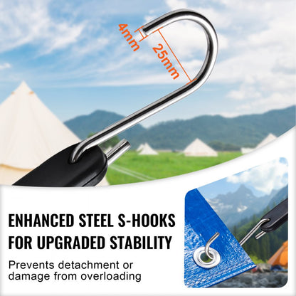 HMTLS-01 - Heavy-Duty VEVOR Bungee Cord Set, 50 Pcs with S-Hooks