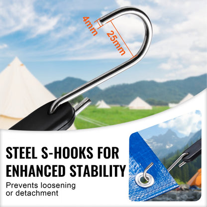 HMTLS-03 - Heavy-Duty 36" Bungee Cord Set with S-Hooks for Secure Transport