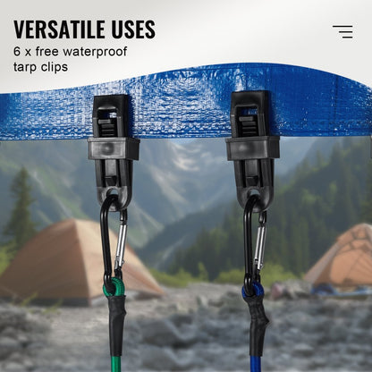 DJ-CB002 - Heavy-Duty Bungee Cord Set with 8mm Steel Carabiners