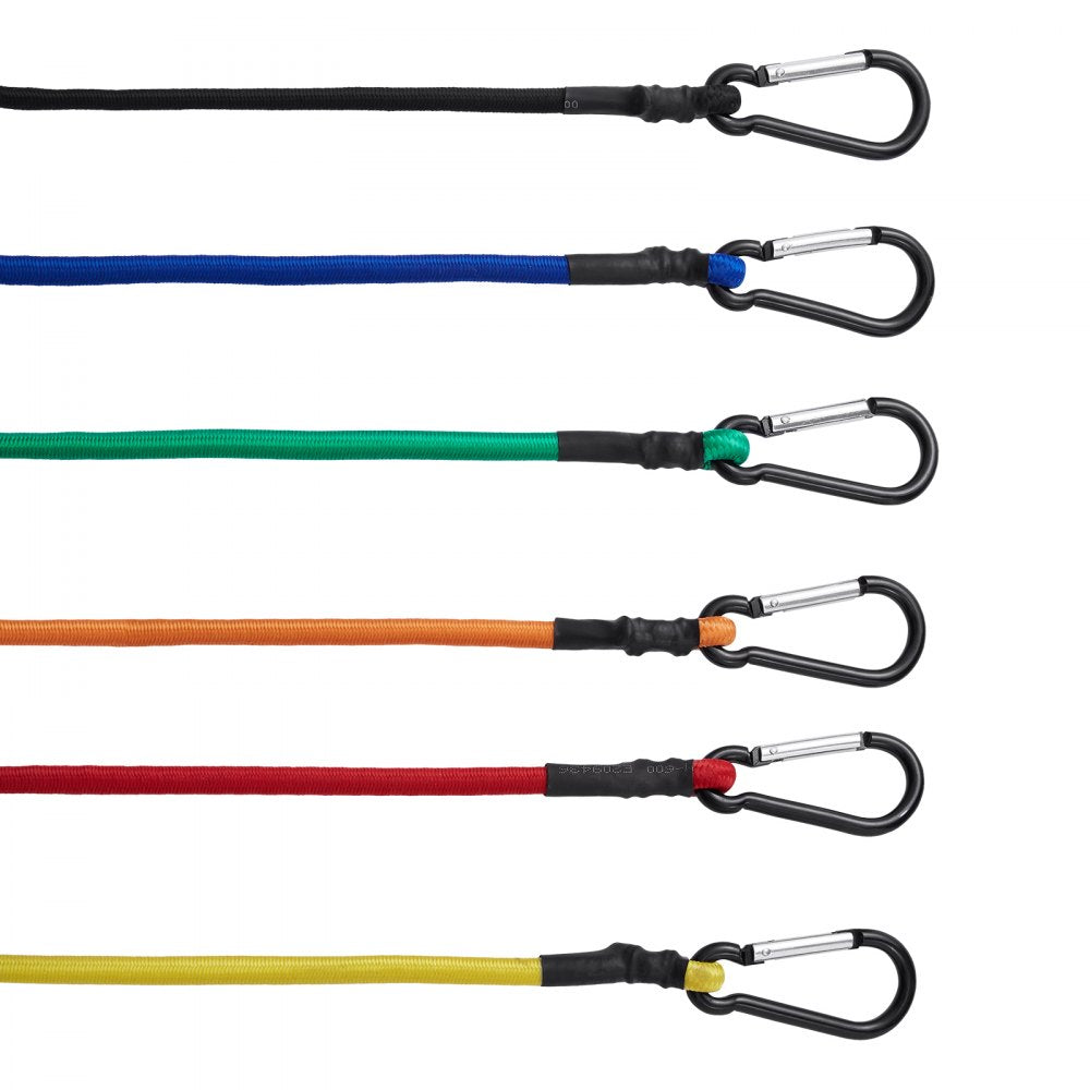 DJ-CB002 - Heavy-Duty Bungee Cord Set with 8mm Steel Carabiners