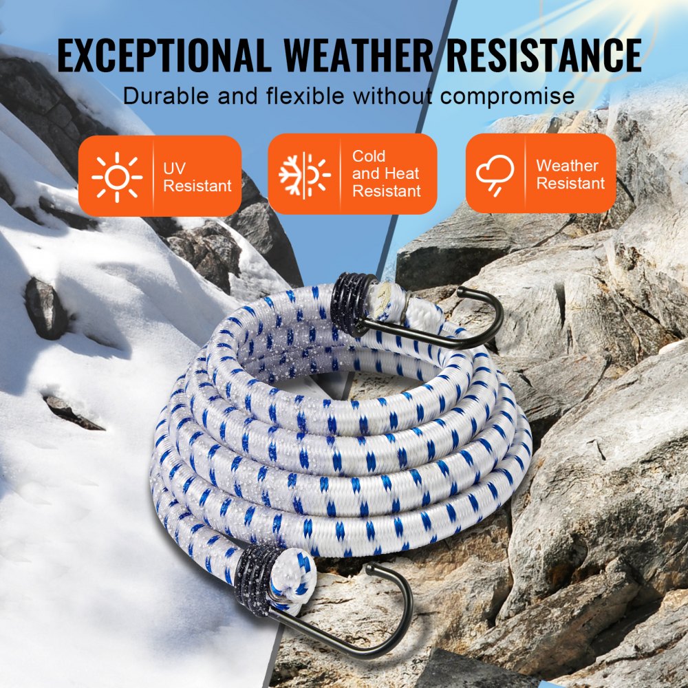 DJ-ST003 - 72" Heavy-Duty Bungee Cords with A3 Hooks for Secure Transport