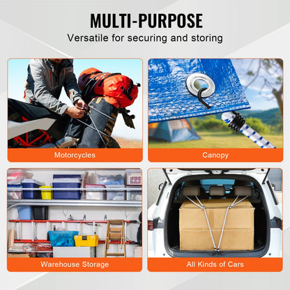 DJ-ST003 - 72" Heavy-Duty Bungee Cords with A3 Hooks for Secure Transport