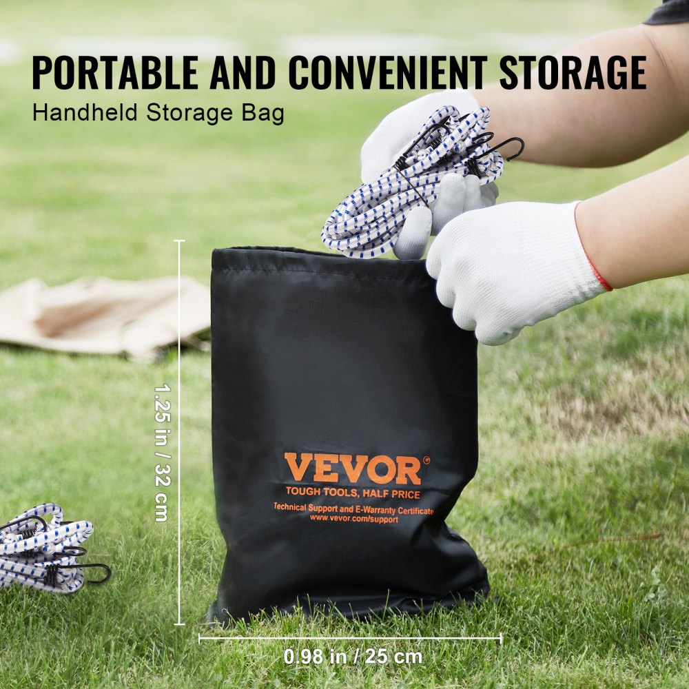 DJ-ST003 - 72" Heavy-Duty Bungee Cords with A3 Hooks for Secure Transport