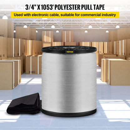 DLLD-19MMX321 - 2500Lbs Pull Tape, 5% Longer, UV Resistant Polyester Fiber
