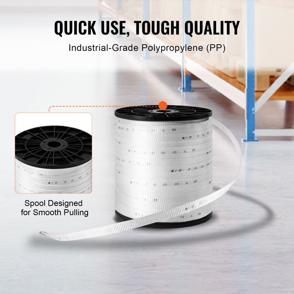 161M19MP9P - 3/4" x 528' High-Strength Polyester Pull Tape for Heavy-Duty Tasks