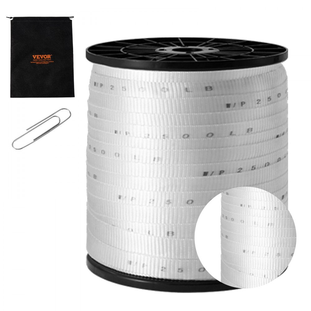 161M19MP9P - 3/4" x 528' High-Strength Polyester Pull Tape for Heavy-Duty Tasks