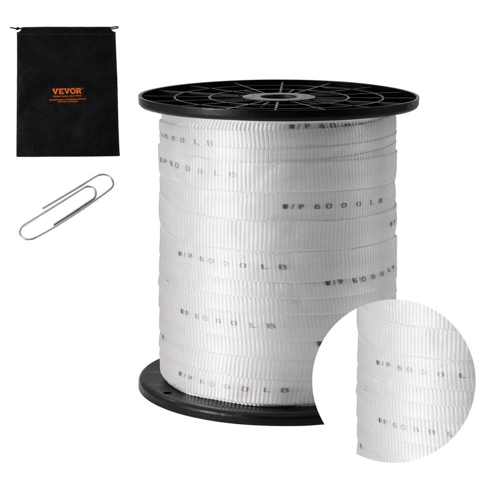 161M254CO6 - Heavy-Duty 1" x 528' Polyester Pull Tape with 6000 lbf Strength