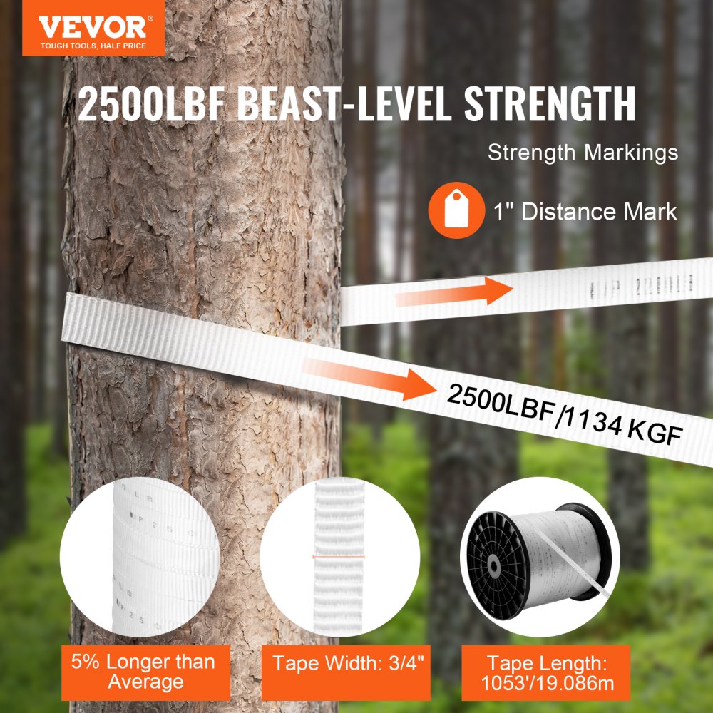 321M19MUS4 - 3/4" x 1053' Heavy-Duty Polyester Pull Tape for Electrical Tasks