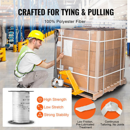 33M159MXK8 - 5/8" x 108' Durable Polyester Pull Tape for Versatile Use