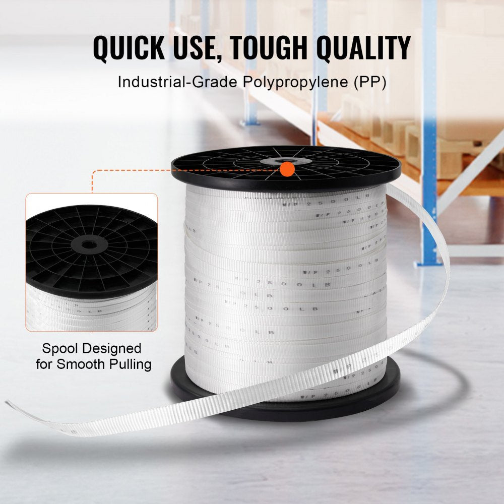 641M19M9OS - 3/4" x 2103' Heavy-Duty Polyester Pull Tape with Markings