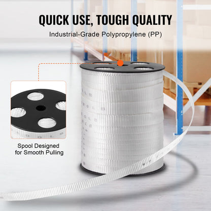 97M19MM699 - 3/4" x 265' VEVOR Polyester Pull Tape for Heavy-Duty Use