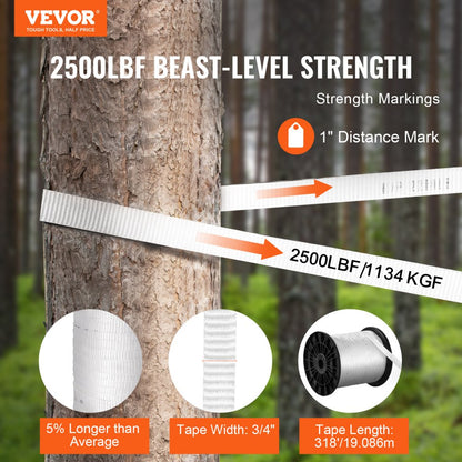 97M19MMX2M - 3/4" x 318' VEVOR Durable Polyester Pull Tape for Heavy-Duty Tasks