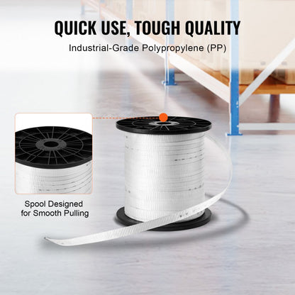 97M19MMX2M - 3/4" x 318' VEVOR Durable Polyester Pull Tape for Heavy-Duty Tasks