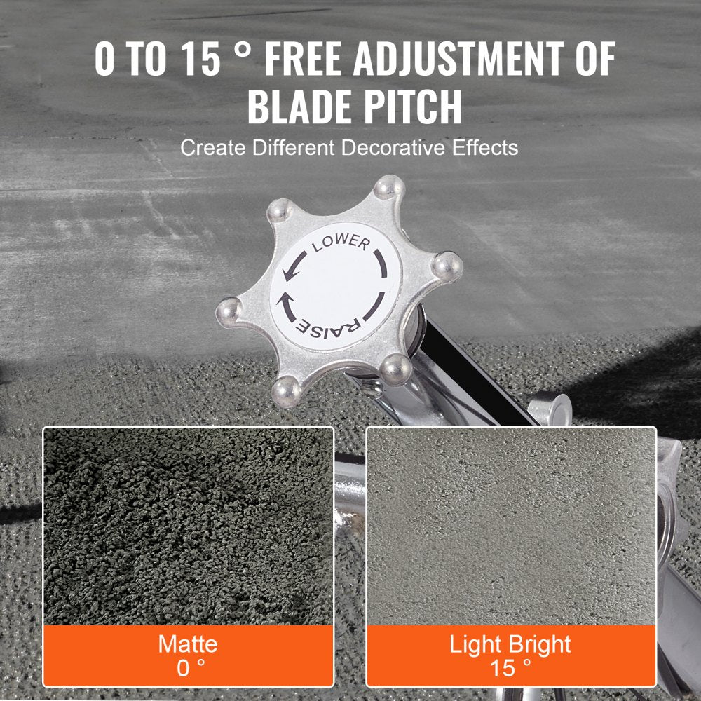 HMR600 - 24” Gas-Powered Cement Trowel with 6HP Engine and Adjustable Blades