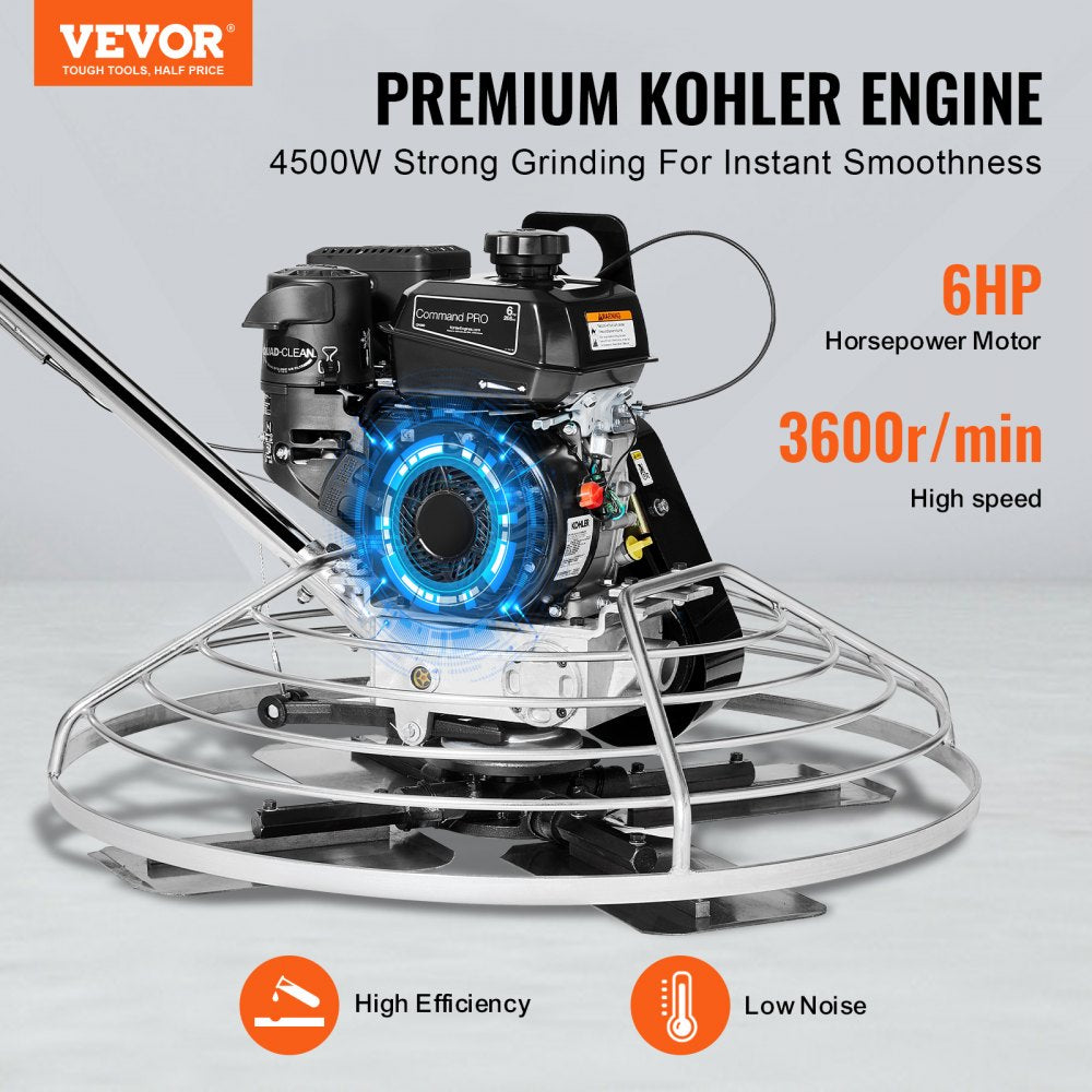 HMR950 - 6HP Gas Cement Trowel 38" with Durable Steel Blades